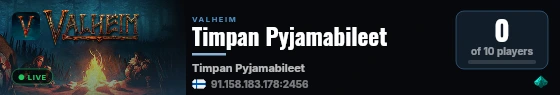 Timpan Pyjamabileet live status badge