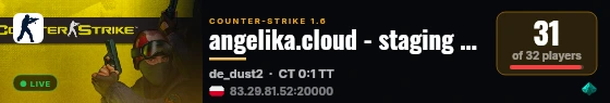 angelika.cloud - staging environment live status badge
