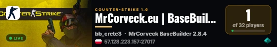 MrCorveck.eu | BaseBuilder [FREE EVIP+] live status badge