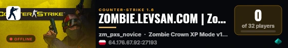 ZOMBIE.LEVSAN.COM | Zombie Plague XP Mode, Free VIP live status badge