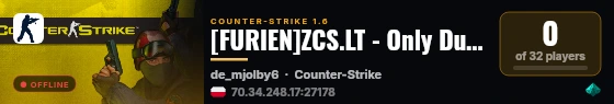 [FURIEN]ZCS.LT - Only Dust2 Public [24/7] live status badge
