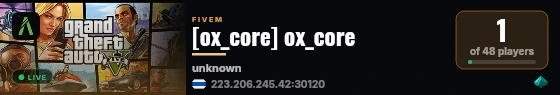 [ox_core] ox_core live status badge