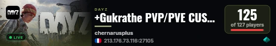 +Gukrathe PVP/PVE CUSTOM BUILDING | Quests | Cars | Trader | 20x Loot live status badge