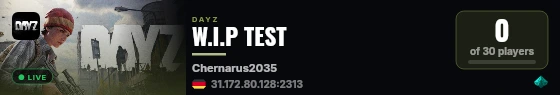 W.I.P TEST live status badge
