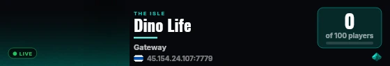 Dino Life live status badge