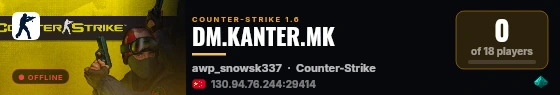 DM.KANTER.MK live status badge