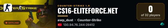 CS16-ELITEFORCE.NET live status badge