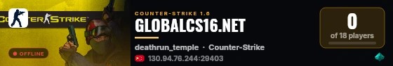 GLOBALCS16.NET live status badge