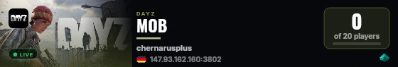 MOB live status badge