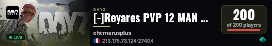 [-]Reyares PVP 12 MAN MAX|X15LOOT|TRADER|BOATS|HELIS|EVENTS live status badge