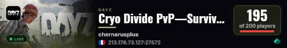 Cryo Divide PvP—Survival Zone X20 Loot #3 live status badge