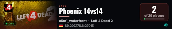 Phoenix 14vs14 live status badge