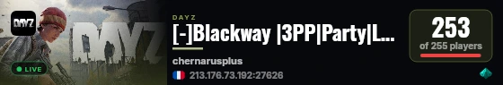[-]Blackway |3PP|Party|Loot+|Guns+|Map live status badge