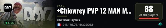 +Chiowrey PVP 12 MAN MAX|X15LOOT|TRADER|BOATS|HELIS|EVENTS live status badge
