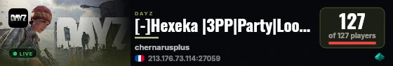 [-]Hexeka |3PP|Party|Loot+|Guns+|Map live status badge