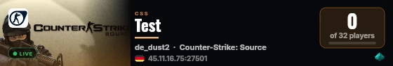 Test live status badge