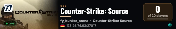 Counter-Strike: Source live status badge