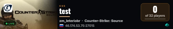 test live status badge