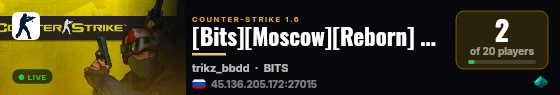 [Bits][Moscow][Reborn] Reborn Trikz Server live status badge