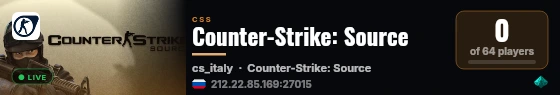 Counter-Strike: Source live status badge