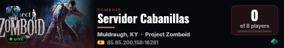 Servidor Cabanillas live status badge