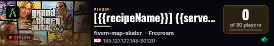 [{{recipeName}}] {{serverName}} live status badge