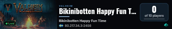 Bikinibotten Happy Fun Time live status badge