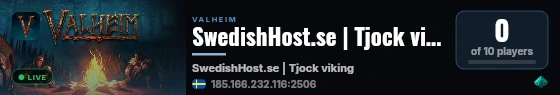 SwedishHost.se | Tjock viking live status badge