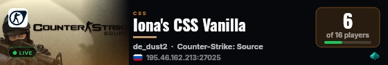 Iona's CSS Vanilla live status badge