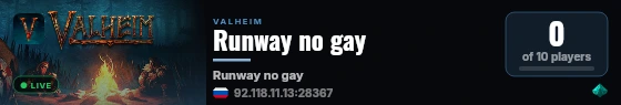 Runway no gay live status badge