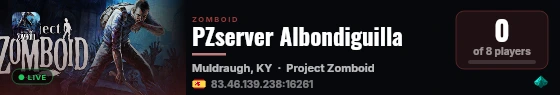 PZserver Albondiguilla live status badge