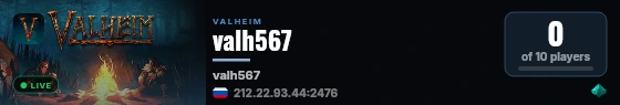 valh567 live status badge