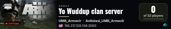 Yo Wuddup clan server live status badge