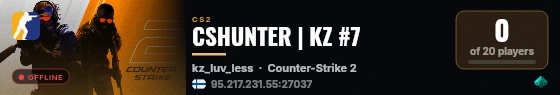 CSHUNTER | KZ #7 live status badge