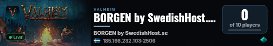 BORGEN by SwedishHost.se live status badge