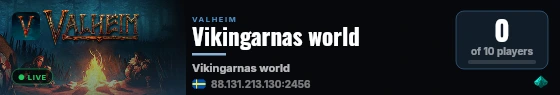 Vikingarnas world live status badge