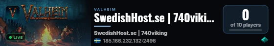 SwedishHost.se | 740viking live status badge