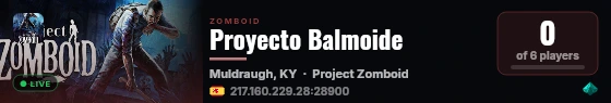 Proyecto Balmoide live status badge
