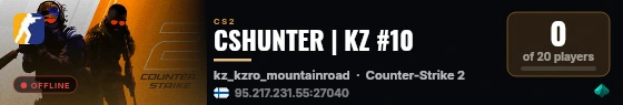 CSHUNTER | KZ #10 live status badge
