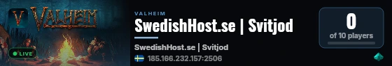 SwedishHost.se | Svitjod live status badge