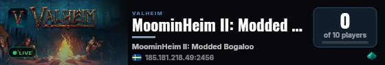 MoominHeim II: Modded Bogaloo live status badge