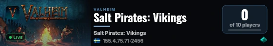 Salt Pirates: Vikings live status badge