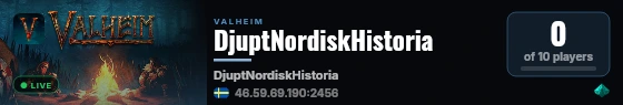 DjuptNordiskHistoria live status badge