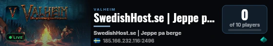 SwedishHost.se | Jeppe pa berget live status badge