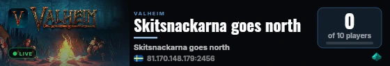 Skitsnackarna goes north live status badge
