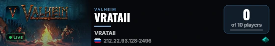 VRATAII live status badge