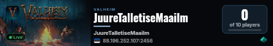 JuureTalletiseMaailm live status badge