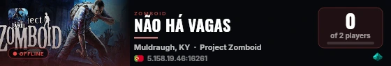 NÃO HÁ VAGAS live status badge