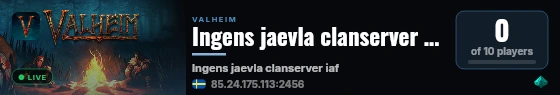 Ingens jaevla clanserver iaf live status badge