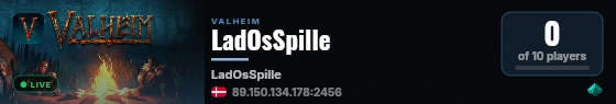 LadOsSpille live status badge